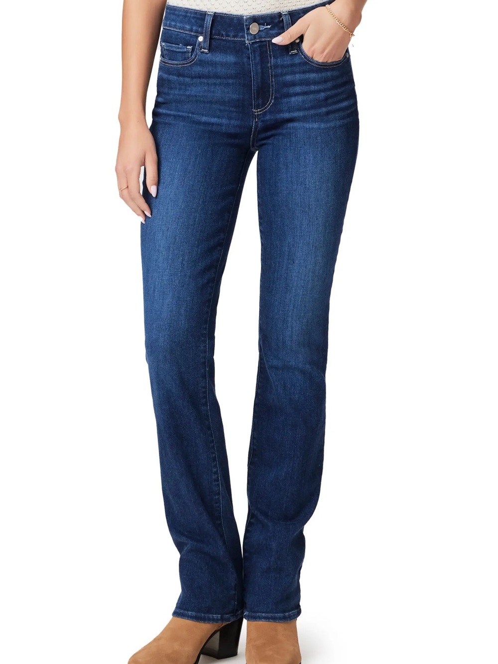 PAIGE Hoxton High-Rise Straight Leg Jeans 30